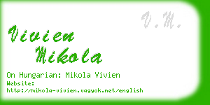 vivien mikola business card